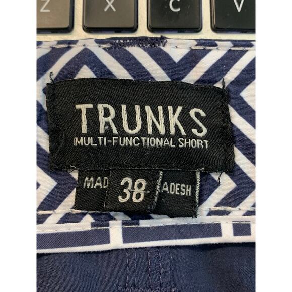 Trunks Men's Multi-functional Chino Shorts Lightweight Casual Navy Blue Size 38 - Picture 3 of 5